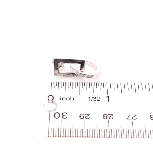 1990s Pair of Gucci Estate Pierced Earrings Sterling Silver 7.73 Grams For Sale In New York - Image 6 of 6