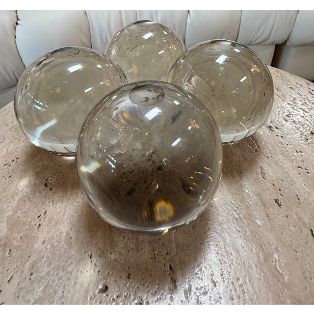 Modern Murano Glass Decorative Spheres (Set of 4) For Sale - Image 3 of 7