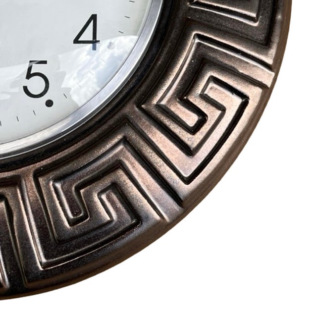 Grey Ceramic Wall Clock, Atlanta, Germany, 1980s. For Sale - Image 11 of 12