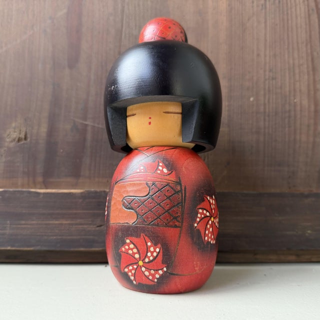 Contemporary Vintage Japanese Kokeshi by Masae Fujikawa, 1970s For Sale - Image 3 of 8