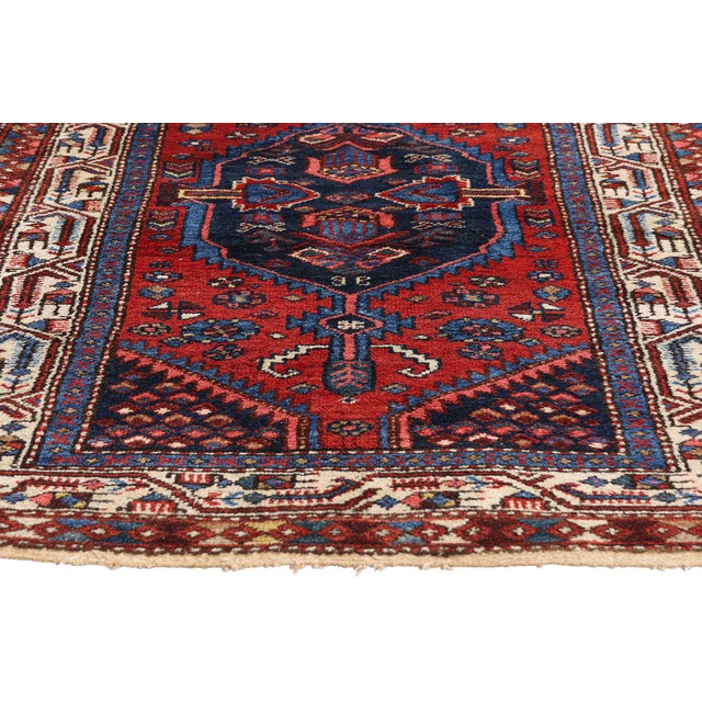 Antique Persian Malayer Rug, 03'04 X 04'08 For Sale - Image 4 of 10