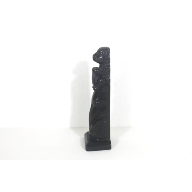 Cabin Vintage Totem Pole Style Black Sculpture For Sale - Image 3 of 10