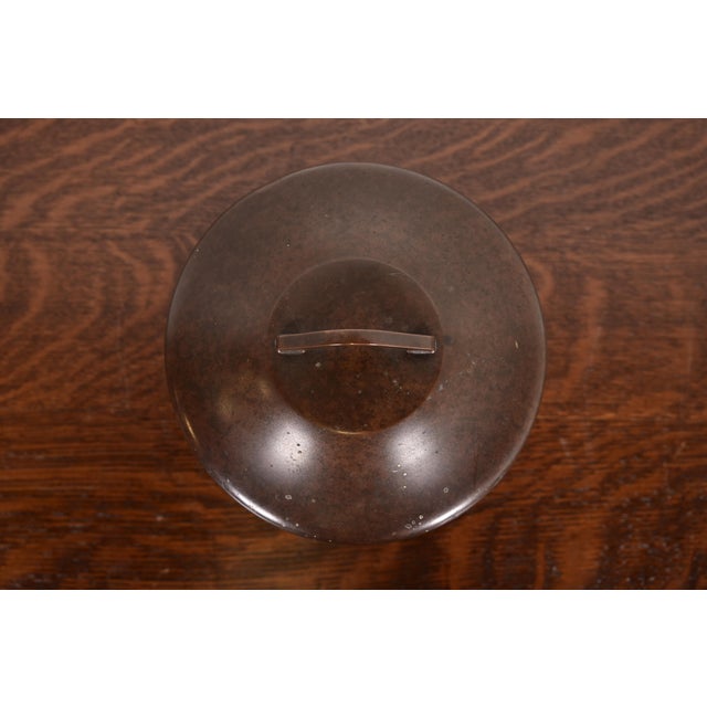 Early 20th Century Heintz Arts & Crafts Sterling Silver on Bronze Humidor For Sale - Image 5 of 11