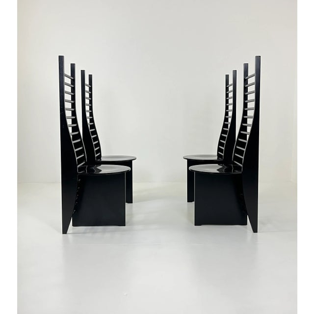 Vintage Sculptural Chairs, 1980, Set of 4 For Sale - Image 4 of 18