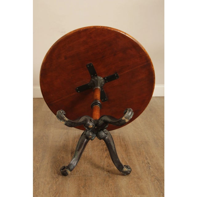 Early 21st Century Burl Wood Round Pedestal Pub Table For Sale - Image 12 of 13