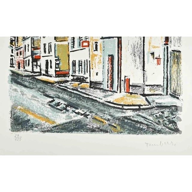 View of Paris is a Modern artwork realized by Orfeo Tamburi (Jesi, 1910 – Paris,1994) in the 1970s. Colored Etching and...