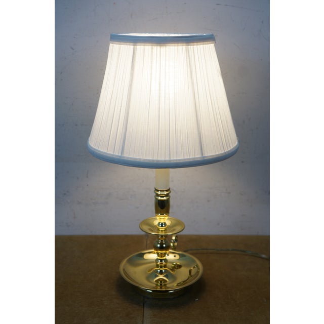 Late 20th Century Baldwin Brass Colonial Candlestick Candle Holder Vanity Lamp 13" For Sale - Image 9 of 14