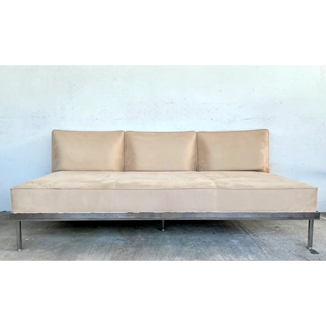 Vintage Contemporary Polished Chrome Sofa For Sale - Image 4 of 12