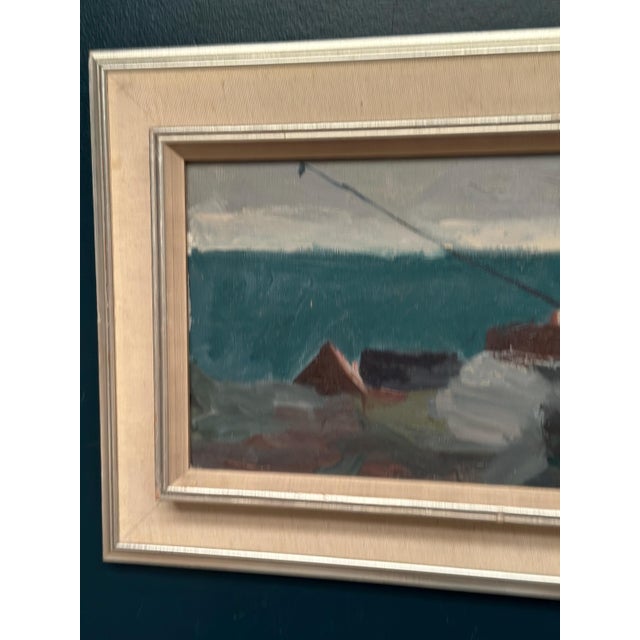 Kai Christensen, Coastal Landscape, 1950s, Oil Painting on Canvas, Framed For Sale - Image 10 of 18