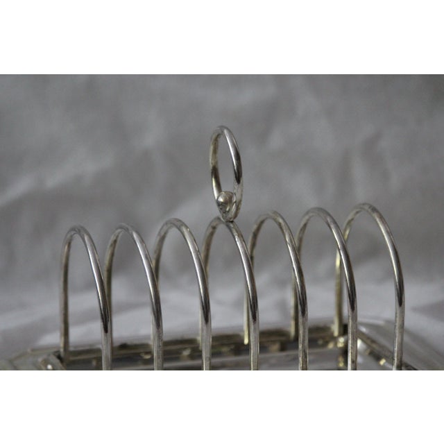 Silver Toast Rack with Tray, 1950s For Sale - Image 6 of 17