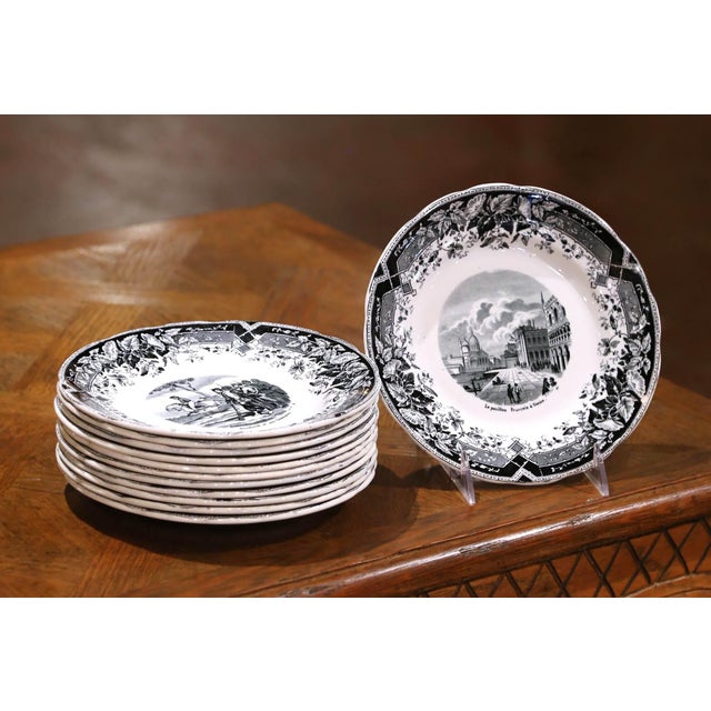 Late 19th Century 19th Century French Choisy-Le-Roi Dessert Plates “Campagnes Militaires”- Set of 12 For Sale - Image 5 of 18