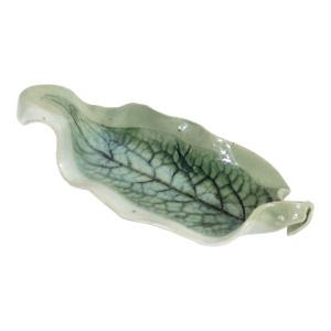 Vintage Studio Pottery Ceramic Leaf Dish