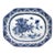 Chinese Export Blue and White Octagonal Porcelain Platter With Scholar's Scrolls, Circa 1770 For Sale