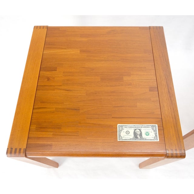Pair of Solid Teak Danish Mid Century Modern Teak Side End Night Tables Stands For Sale - Image 9 of 15