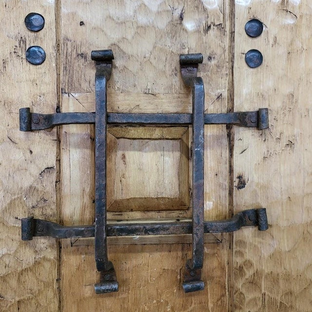 Wood Handcrafted Solid Wood Rustic Door – Custom Spanish Colonial Double Sidelight Design Made to Order For Sale - Image 7 of 18