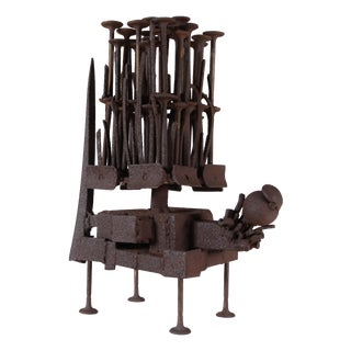 Frans De Boer, Lichtveld Brutalist Artwork, 1970s, Steel For Sale