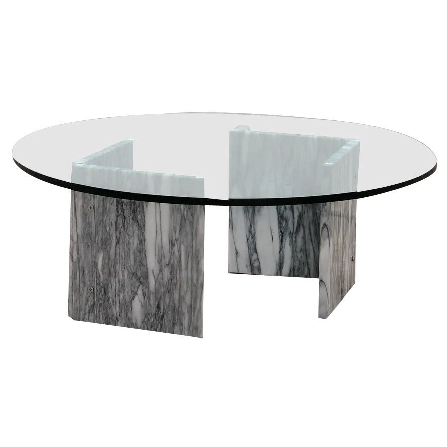 Vintage Italian Marble Coffee Table, 1970s | Chairish