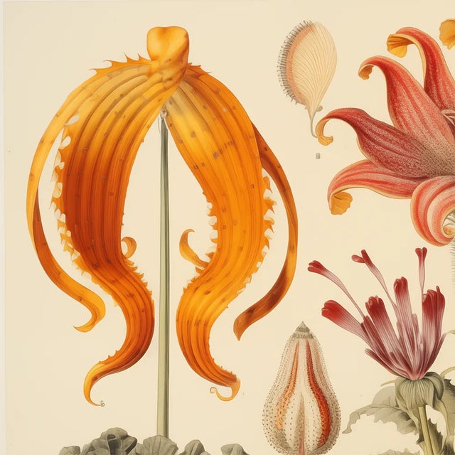 Campaign 13" X 9" 'Garden Flowers' Botanical Print, 'Hortus Floridus' Style, Unframed For Sale - Image 3 of 6