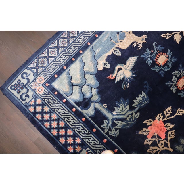 Textile Zabihi Collection Mongolian Animal Square Rug For Sale - Image 7 of 12