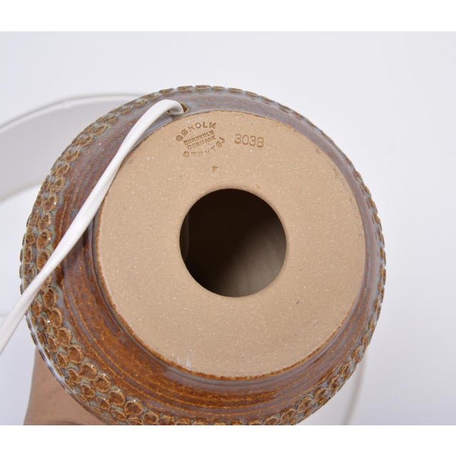 Mid-Century Modern Danish Model 3038 Ceramic Table Lamps by Soholm from Søholm, 1960s, Set of 2 For Sale - Image 6 of 12