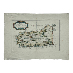 St. Lucia Original Map by Jacques Bellin, 1781