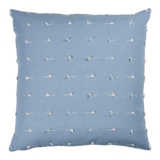 Schumacher Teton 22" Pillow in Sky For Sale