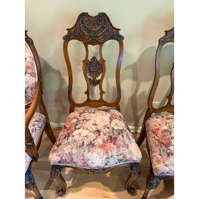 Vintage Solid Philippine Narra Wood Dining Room Table and 6 Chairs For Sale - Image 11 of 14