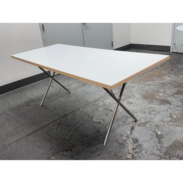 George Nelson for Herman Miller Nelson X-Leg Dining Table/Desk For Sale In San Francisco - Image 6 of 12