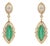 14k Yellow Gold 6.9ct Emerald & 3.24ct Diamond Art Deco Earrings- 2 Pieces For Sale