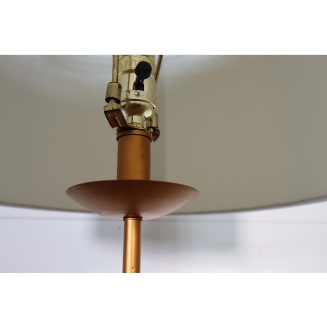 Vintage elegant Dorothy Draper style gold tassel base table lamp from around the 1980's or 90's most likely. It is in good...