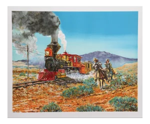 Noel Daggett, Race to the Station, Lithograph