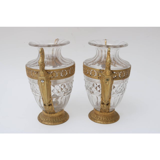 Rococo Antique French Empire Style Vases - A Pair For Sale - Image 3 of 11
