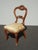 1940s Vintage Victorian French Country Balloon Back Chair With Carved Frame For Sale - Image 5 of 12