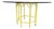Vintage Kessler Industries Hollywood Regency Yellow Faux Bamboo Dining Table For Sale