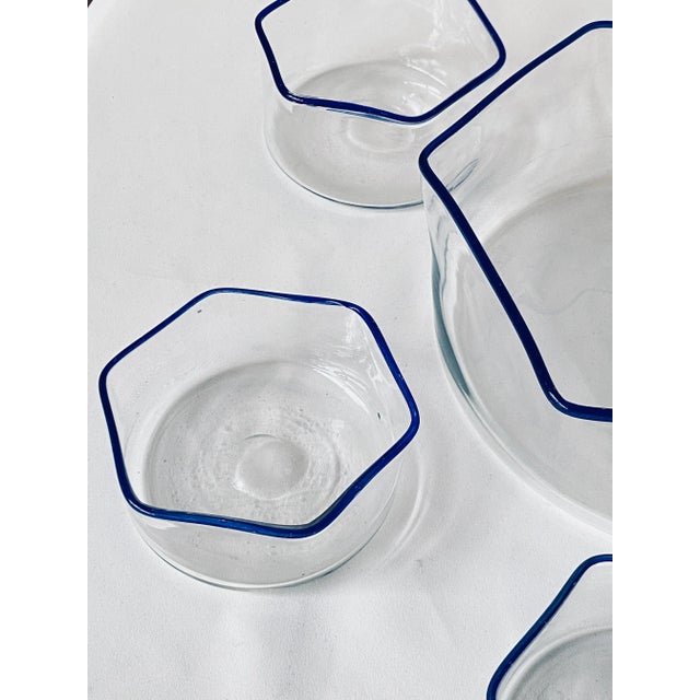 Glass Italian Glass Bowls, Set of 6 For Sale - Image 7 of 13