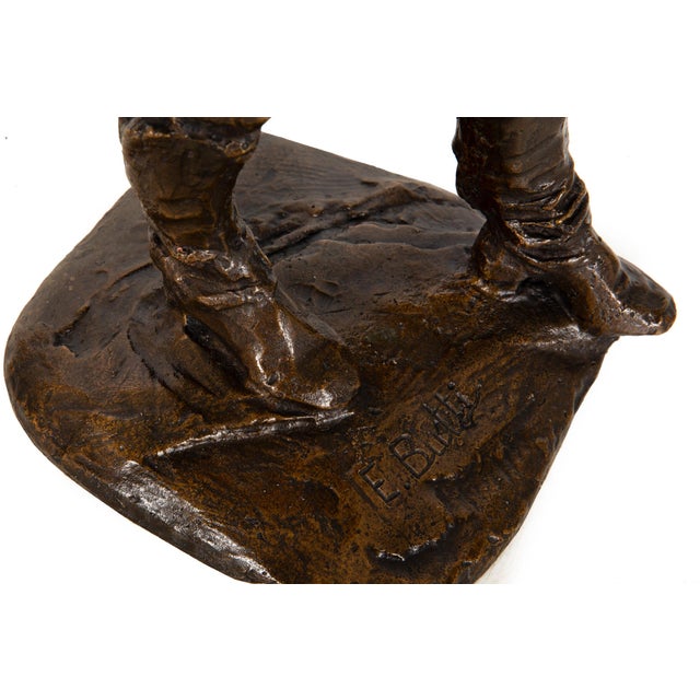 Rare Italian Modernist Bronze Sculpture of General Sirtori by Enrico Butti For Sale - Image 15 of 16