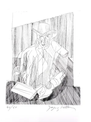 Jacques Villon - Man - Original Etching 1951