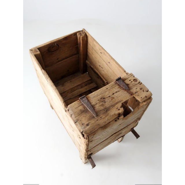 Farmhouse Antique Primitive Farm Bin For Sale - Image 3 of 18