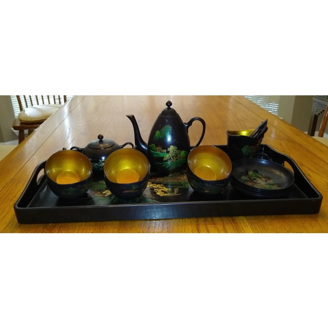 Vintage Far East Lacquer Set For Sale - Image 13 of 13