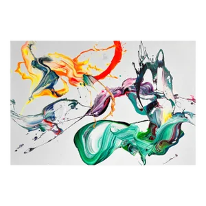 Contemporary Abstract Acrylic on Canvas Painting "Am New Start" by Nikolaos Schizas