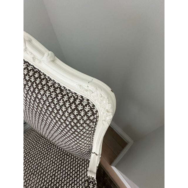 Shabby Chic Antique Chair and Foot Stool For Sale - Image 3 of 12