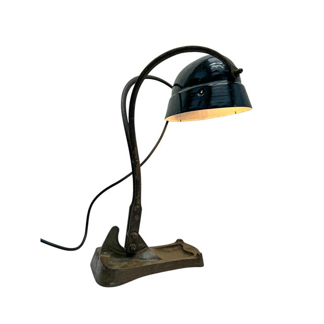 Art Nouveau Industrial German Table Lamp, Reinlicht, 1918 For Sale - Image 4 of 18