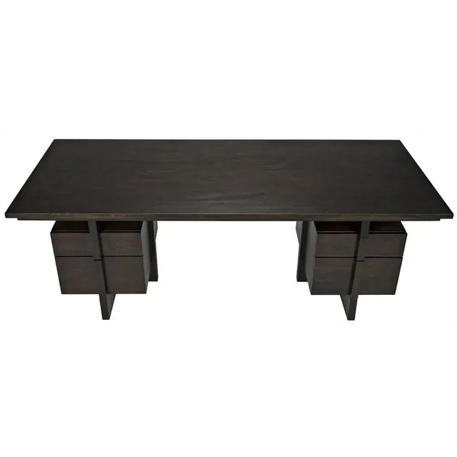 Mid-Century Modern NOIR Bridge Desk, Ebony Walnut For Sale - Image 3 of 5
