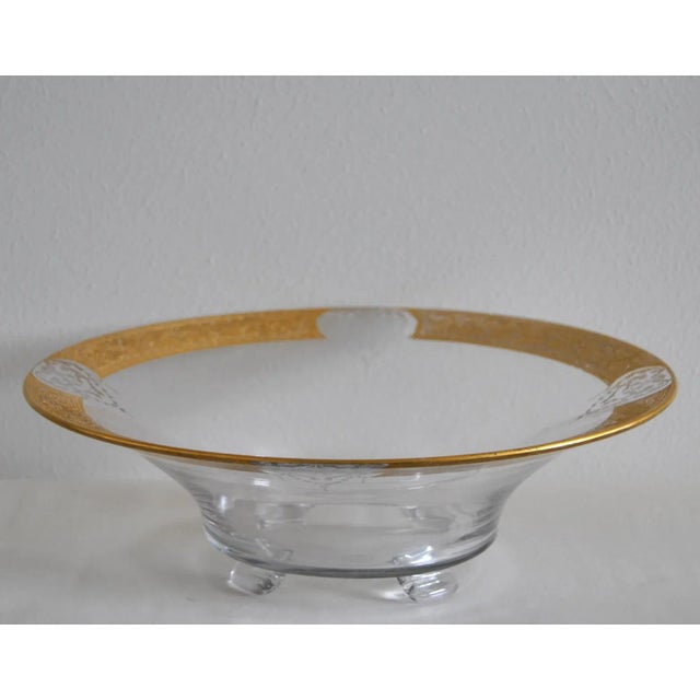 Gold French Japonisme Etched Gilt and Cut Crystal Centerpiece For Sale - Image 8 of 11