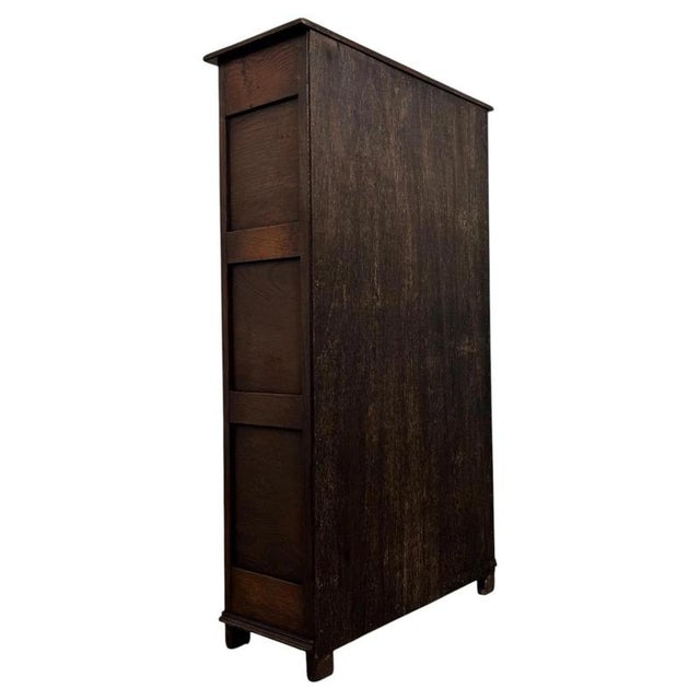 Antique Early 20th Century English Oak Open Bookcase For Sale - Image 10 of 13