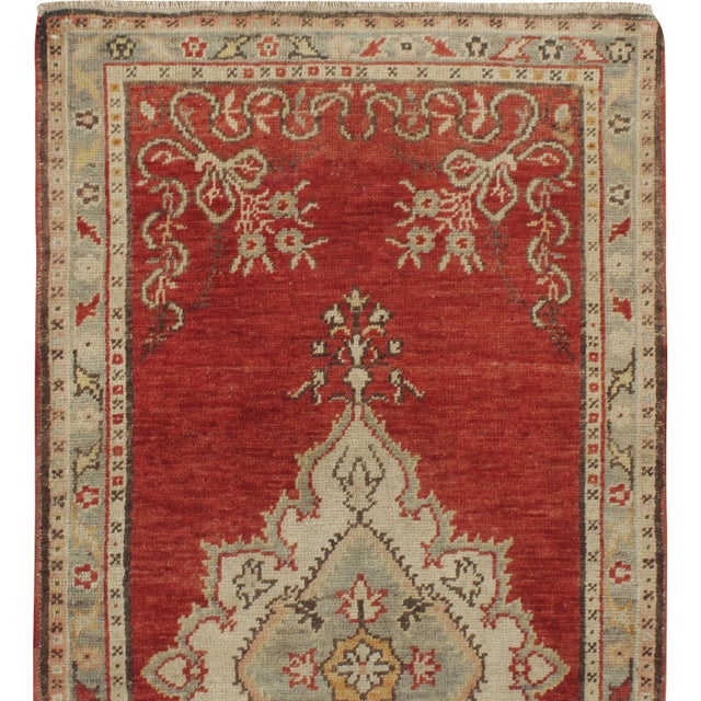 Red Vintage Circa 1940 Turkish Oushak Runner Rug, 2'9 X 10'9 For Sale - Image 8 of 8