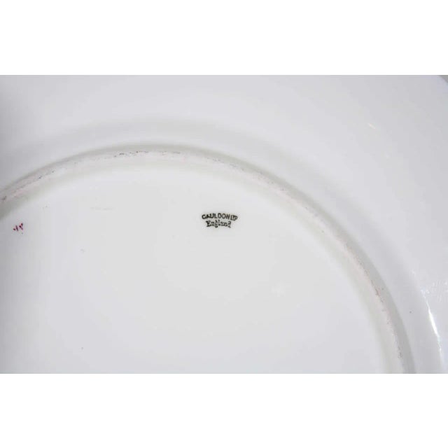Metal Cauldon English Plates Retail by Cowell and Hubbard Company Set of 12 For Sale - Image 7 of 9
