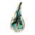 Murano Style Teardrop Glass Paper Weight For Sale