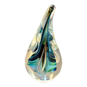 Murano Style Teardrop Glass Paper Weight
