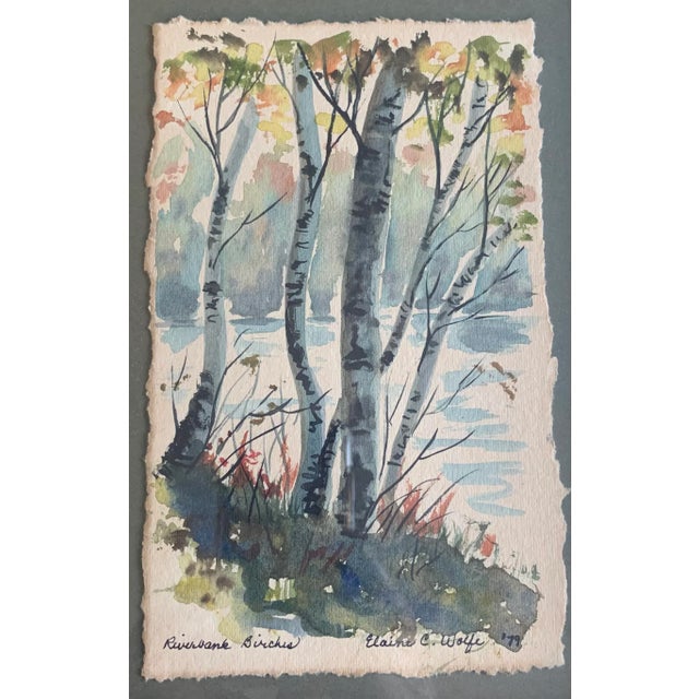 Beautiful original watercolor by listed artist Elaine C. Wolfe. Signed and dated 1979 to the lower right. The watercolor...